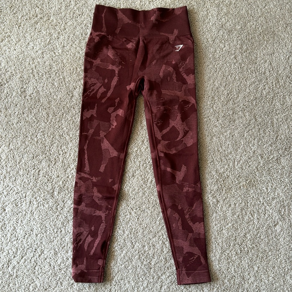 Gymshark Adapt red camo leggings